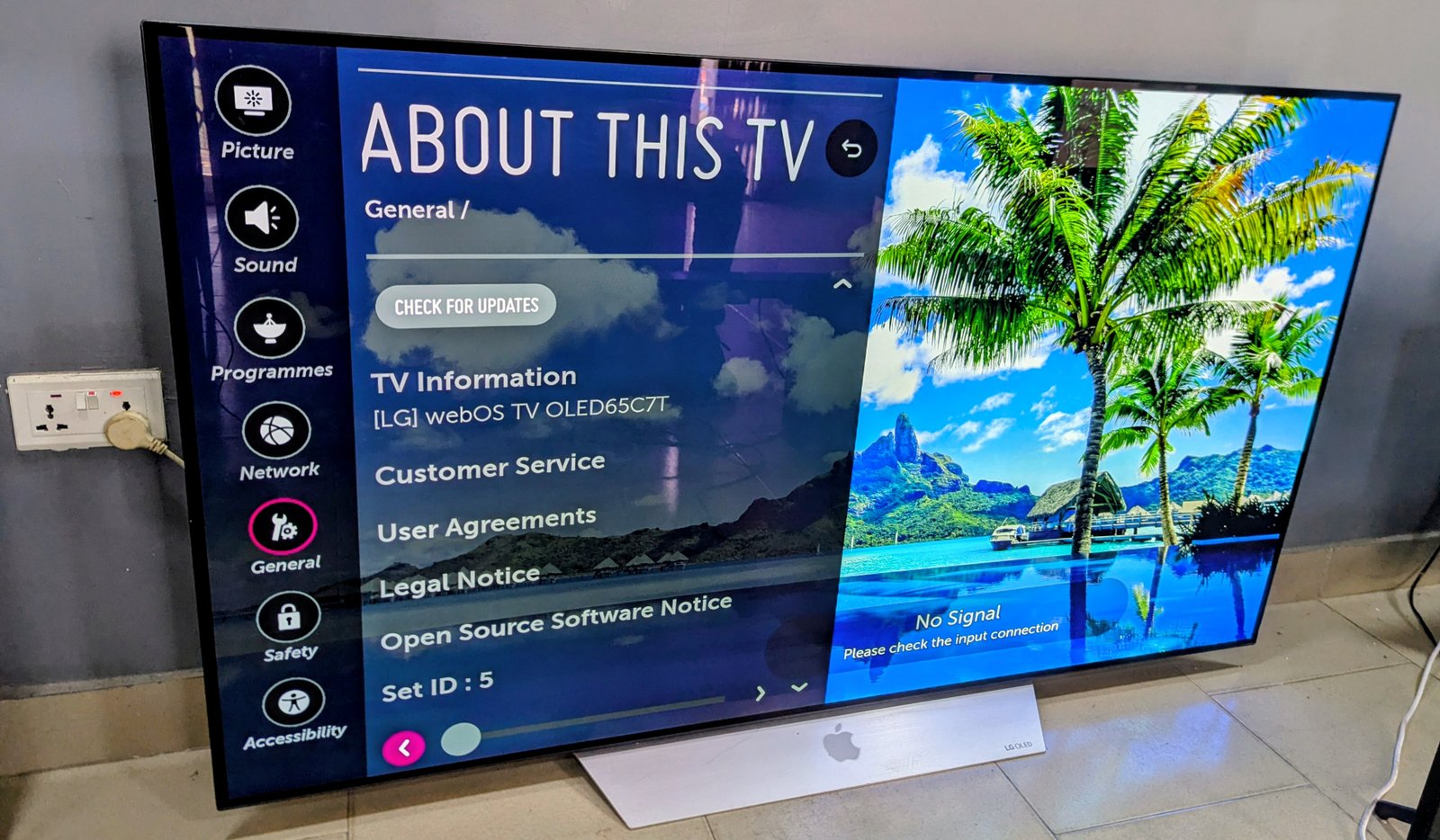 LG OLED WebOs TV (OLED65C7T)